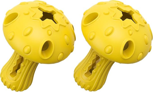 Dog Chew Toys for Aggressive Chewers, Rubber Treat Dispensing Stimulation Toy to Keep Them Busy, Durable Interactive Enrichment Puzzle Toy for Medium Large Breed Dogs