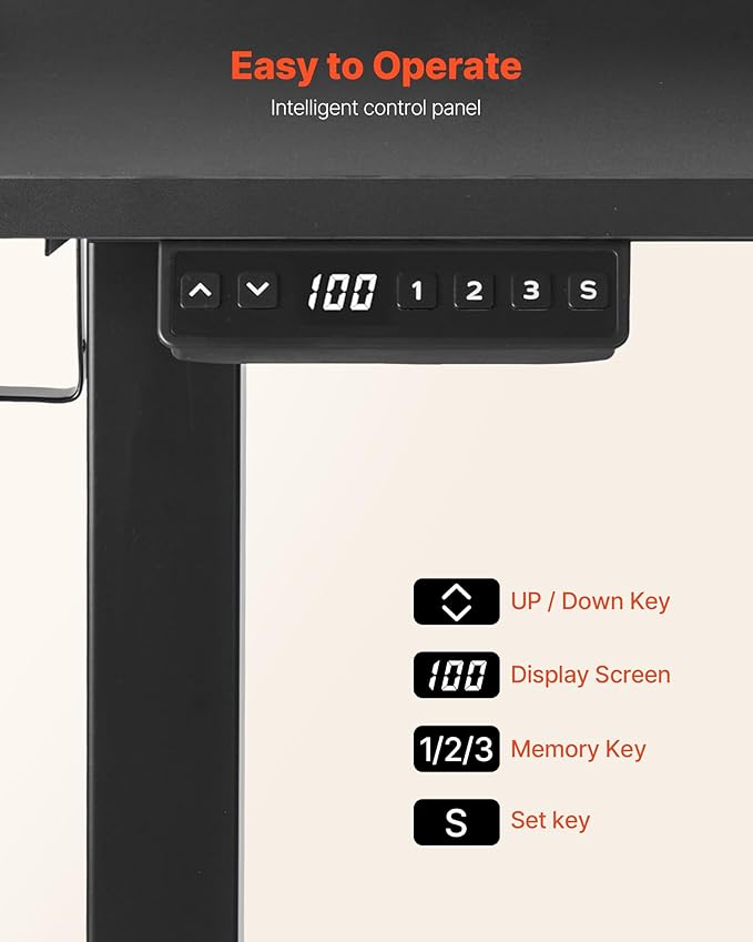 VEVOR 63'' Electric L Shaped Standing Desk, 3 Memory Height, 2-Tier Corner Table with 4 Drawers Storage, 2 Hooks & Cable Hole, Heavy Duty Carbon Steel Sit Stand Computer Workstation, Easy to Assemble