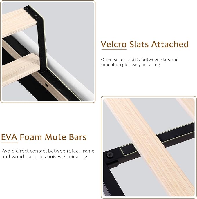 iPormis Full Size Velvet Platform Bed Frame with Button Tufted Headboard, Upholstered Bed Frame with Solid Wooden Slats, 8" Underbed Space, No Box Spring Needed, Noise Free, Easy Assembly, White