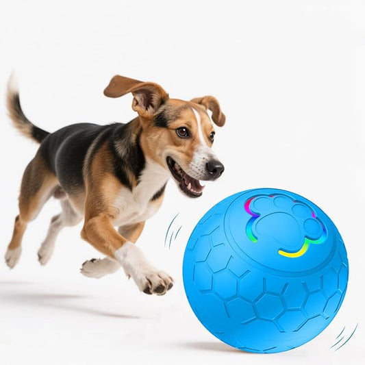 Interactive Dog Ball - 2.2" Durable Motion Activated Pet Bounce Ball for Puppy/Small/Medium Dogs, USB Rechargeable
