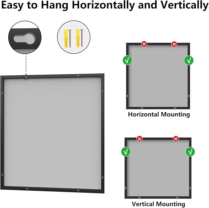 Bathroom Mirror 36"x40" Matte Black Rectangle Bathroom Wall Mirror for Over Sink, Modern Large Vanity Mirror, HD Tempered Glass, Anti-Rust Aluminum Alloy Frame, for Living Room, Bedroom, Entryway