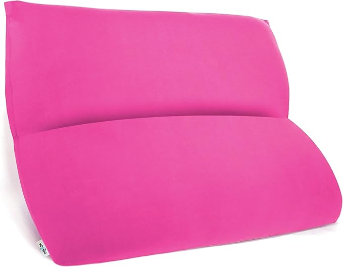 Yogibo Double Oversized Bean Bag Chair, Beanbag Bed with a Washable Outer Cover, Cozy Sofa for Gaming, Reading, and Relaxing, Filled with Soft Mini Beads, Pink