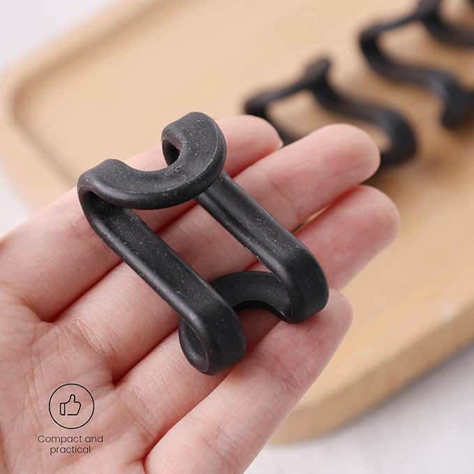 Hanger Hooks Space Saving, 60PCS Clothes Hanger Connector Hooks Closet Space Savers for Hanging Clothes, Black