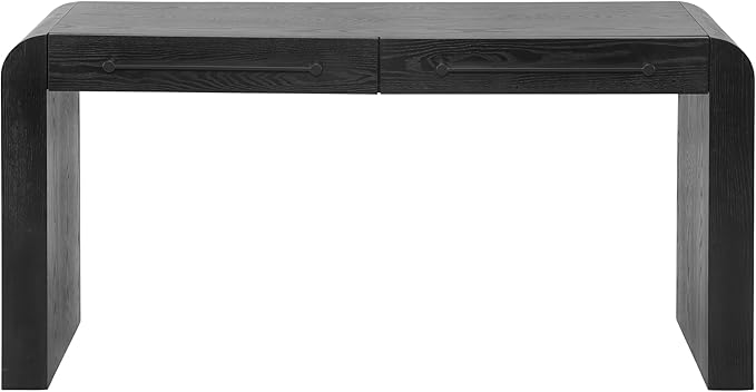 Christopher Knight Home Rulor Modern Console Table with Drawers, Wooden Narrow Console Table with Storage, Minimalist Narrow Entryway Table for Hallway, Behind The Couch, Living Room, Black