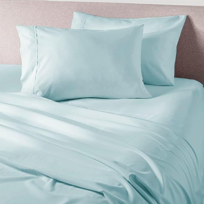 PeachSkinSheets Beach Blue Sheet Set - 1500tc Level of Softness - Extra Soft Cooling Sheets for Hot Sleepers and Night Sweats - Full Size