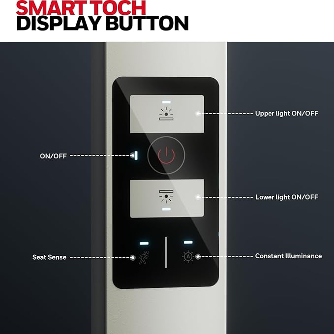 Honeywell 16500LM LED Floor Lamp - 06E Ultra Sunturalux Eye Caring 4000K Natural Daylight Modern Tall Reading Lamp, 160W Dual Light Source Dimmable Standing Light for Home Office Living Room Bedroom