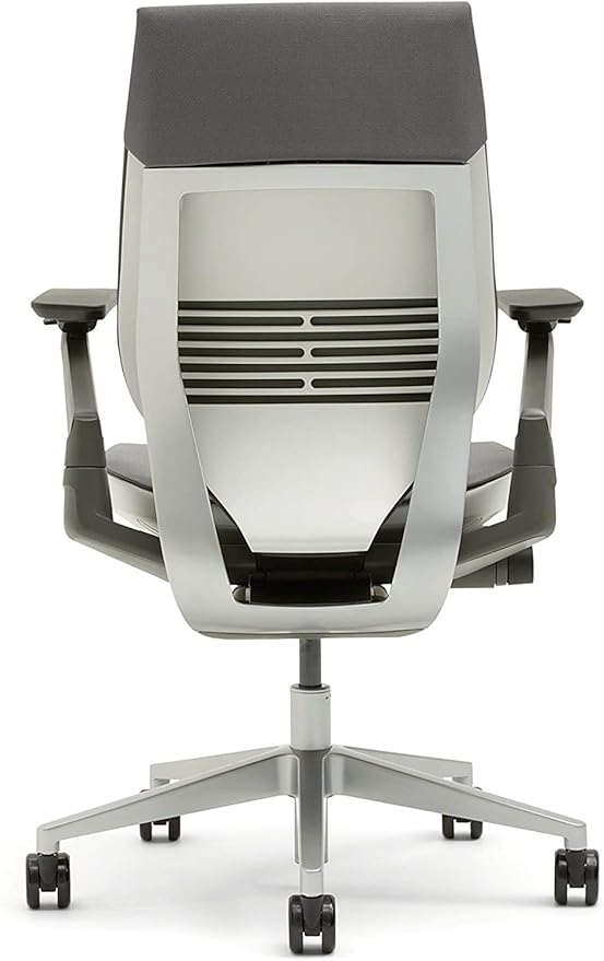 Steelcase Gesture Office Chair - Ergonomic Work Chair with Wheels for Carpet - Comfortable - Intuitive-to-Adjust for Desk - 360-Degree Arms - Nickel Gray Fabric