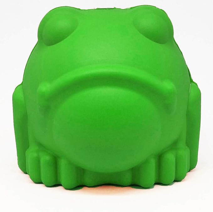 SodaPup MuttsKickButt Bullfrog – Durable Dog Treat Dispenser & Chew Toy Made in USA from Non-Toxic, Pet Safe, Food Safe Natural Rubber for Mental Stimulation, Problem Chewing, Calming Nerves & More