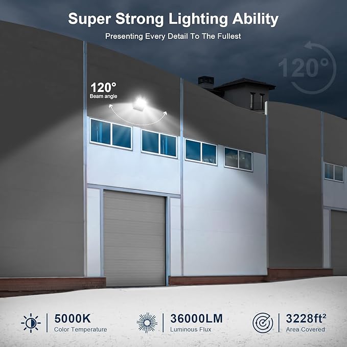 LED Stadium Lights, Extremely Bright 36000 Lumen Outdoor Stadium Flood Light, IP65 Waterproof 240W Commercial Exterior Arena Lighting with 5000K Wide Angle and Heavy Duty