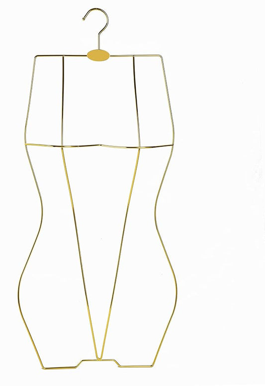 Gold Full Body Shape Metal Wire Swimwear Swimsuit Display Hangers for Dress，Bikini，Lingerie Hangers(10 Pack ，Gold)