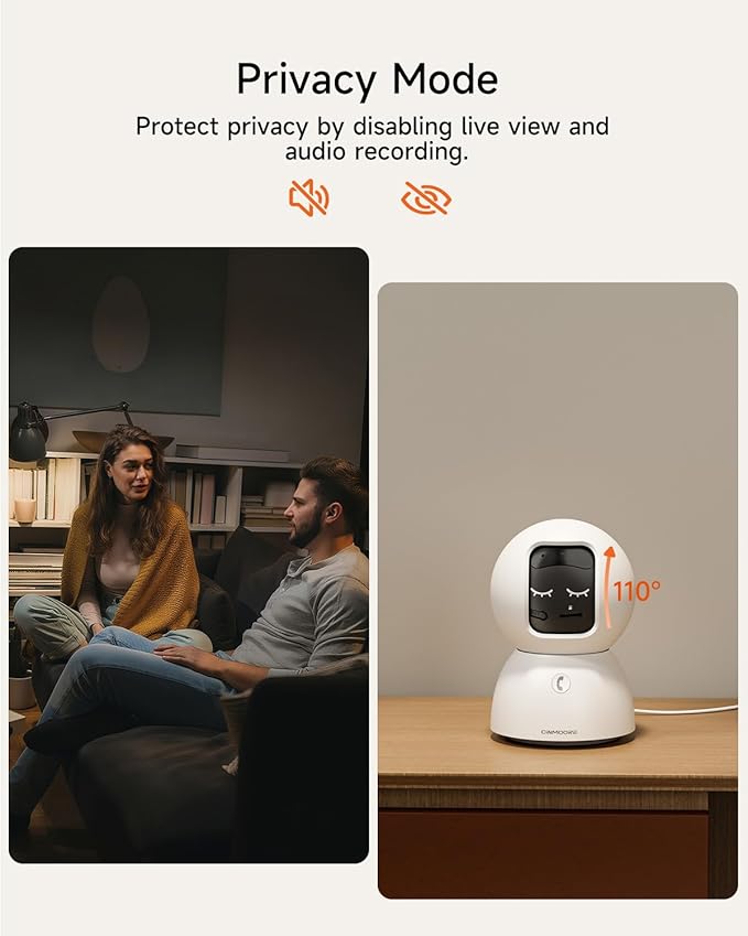 Indoor Camera, 3K Security Camera with 64GB Card, Dog/Cat/Pet Camera, 5G 2.4G Wi-Fi, Human/Pet/Facial AI Detection, 360 Pan Tilt Auto Tracking, 5MP Night Vision, Privacy Mode, Two-Way Audio