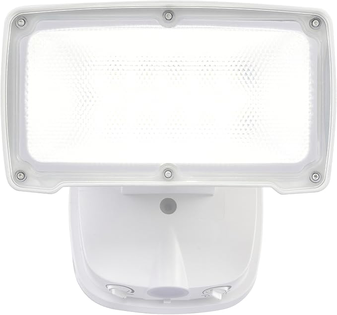 26W Flood Lights Outdoor, CCT Integrated LED Security Light Fixture, 1 Head Exterior LED Outdoor Light with Dusk to Dawn Control, ETL Water Resistant for Garage, Yard, Porch (White)