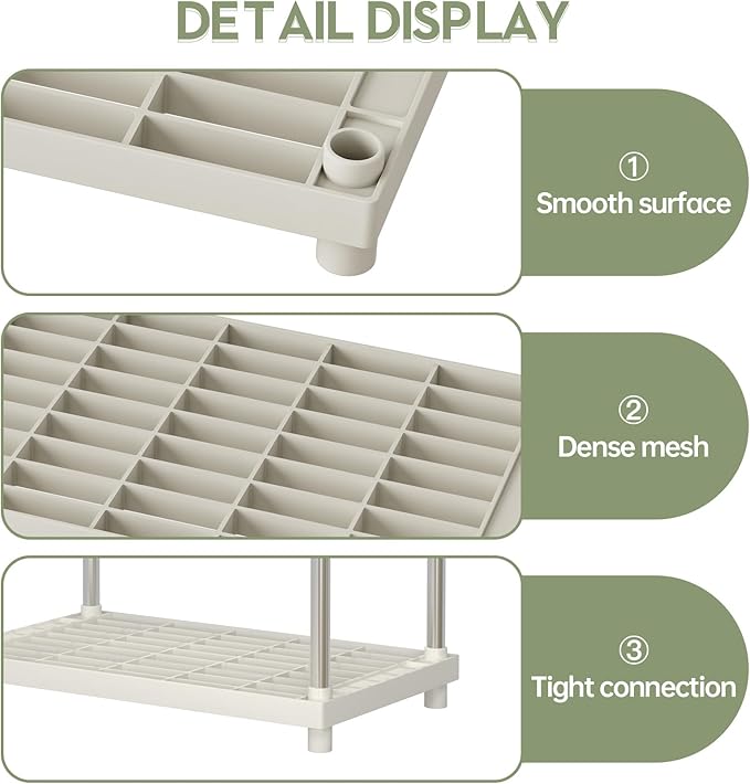 4 Tier White Plastic and Metal Freestanding Shelf Bathroom Organizer, Shelving Unit Storage Rack Organizer for Home, Garage, Basement, Shed and Laundry Room