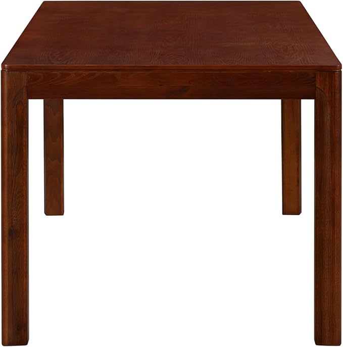 NTC Flow 71 Inch Modern Design, Rectangular Dinner Table for Dining Room, Living Room Furniture, Effortless Assembly, Dark Walnut