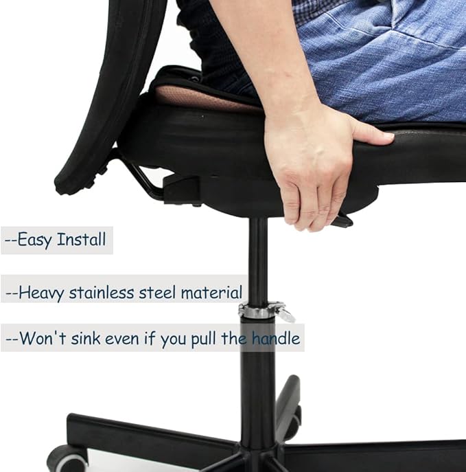 Fix Sinking Office Chair, Avoid Sinking of Office Chair Height-Adjustable Cylinder Replacement No Tools Needed