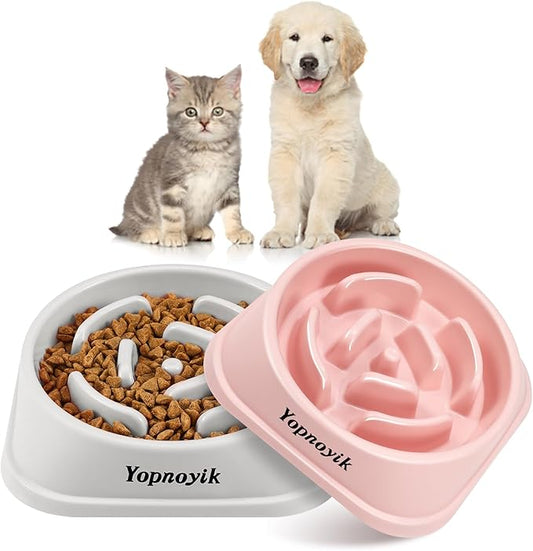 Slow Feeder Dog Bowls 4PCS, Anti-Choking Puzzle for Small Breeds