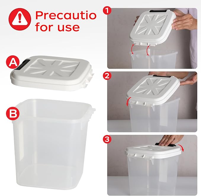 10 lbs Dog Food Storage Container Cat Treat Container with Measuring Cup,Large Dry Pet Food Storage Bin for Cereal, Birds, Rice and Grain