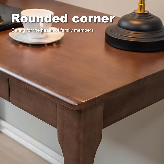 Solid Wood Desk with Drawers, Small Computer Desk for Small Spaces, Gaming Study Home Office Desks for Work, Student PC Desk for Bedroom, Escritorios para Cuartos