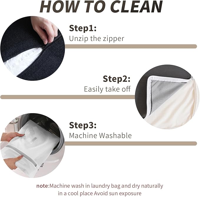 WJShome Cloud Modular Sectional Couch, 120.45" Convertible Couch - 3 Seater for Living Room, Minimalist Deep Sofa, Washable & Replaceable Sofa Covers (Black)