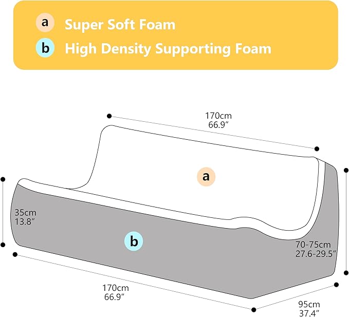 N&V Fireside Chair, Mid Century Armless Floor Sofa, Soft Premium Microfiber Floor Lounge Chair, Foam Sofa Accent Chair for Living Room Bedroom and Office (Black, Three Seater)