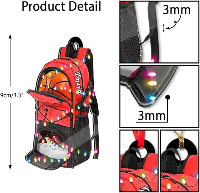 Famitrendz Custom Basketball Christmas Ornaments 2025, Custom Name Basketball Acrylic Christmas Tree Decorations, 2D Flat Baller Ornaments for Tree 03