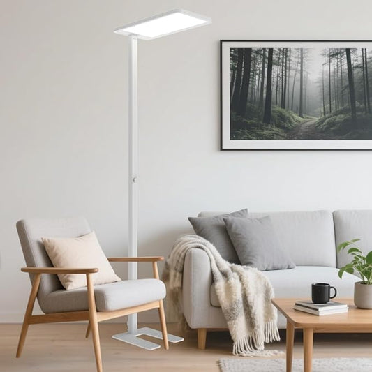 Eyelumia LED Floor Lamp, 100W Standing Light, 9000LM, 4000K Natural Daylight, Reading Lamp for Living Room Home Office