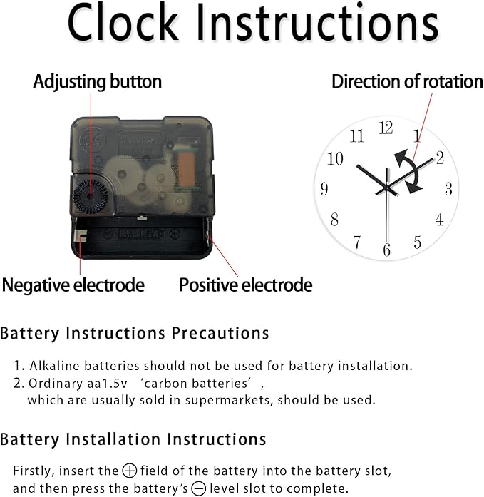 XNM Natural Landscape Bathroom Wall Clocks Battery Operated 12 Inch Black and White Round Silent Wall Clock Non Ticking Glass Small Clock for Wall