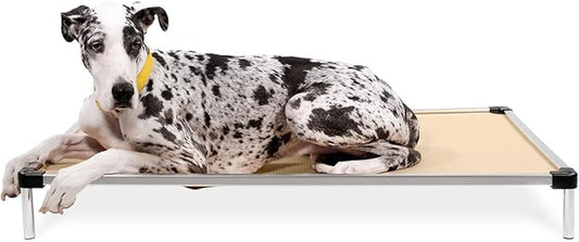 K9 Ballistics Chew Proof Elevated Cooling Dog Bed - Made for Aggressive Chewers, Virtually Indestructible, Ripstop Fabric with No Padding, Pre-Assembled - XXL, Sandstone
