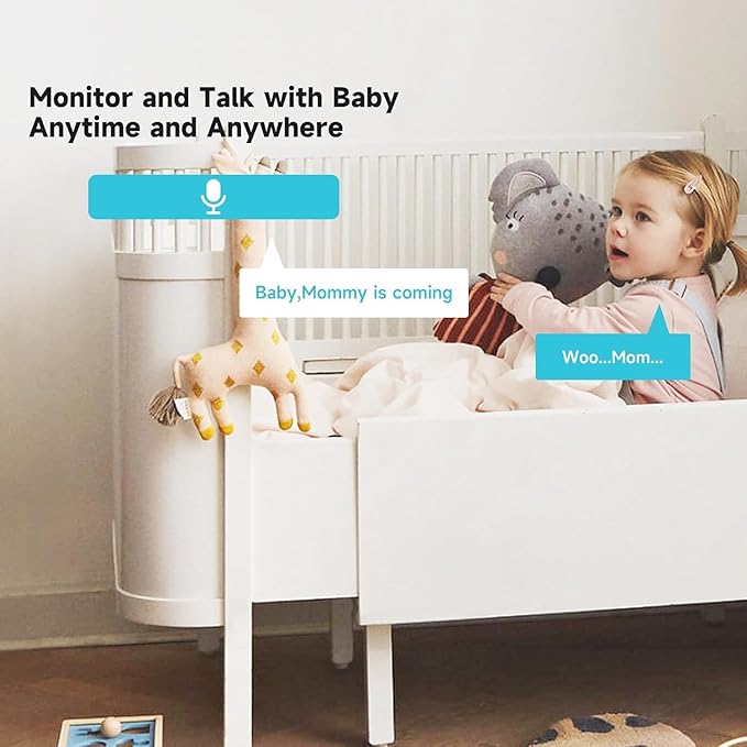 2K Cameras for Home Security Indoor, 2.4 & 5Ghz WiFi Baby/Pet Camera with Phone App, Night Vision, Motion Detection, Two-Way Audio, Smartphone Control Inside Cameras for House