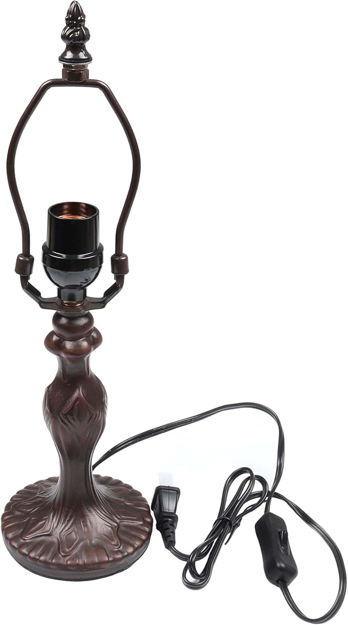 Bieye B10718 Antique Brown Table Lamp Base with E26 Light Socket, 4" Wx14.5 H
