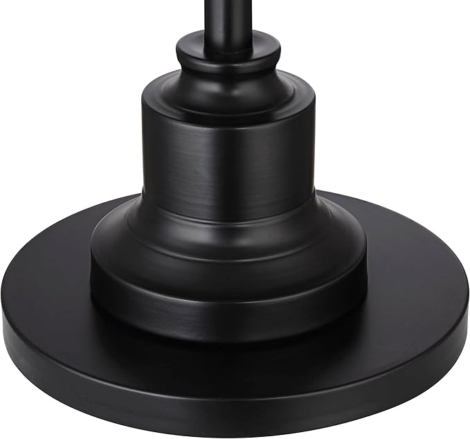 360 Lighting Spenser Traditional Floor Lamp Standing Exquisite 58" Tall Oiled Bronze Brown Metal Thin Column Off-White Linen Fabric Empire Shade for Living Room Reading House Bedroom Home