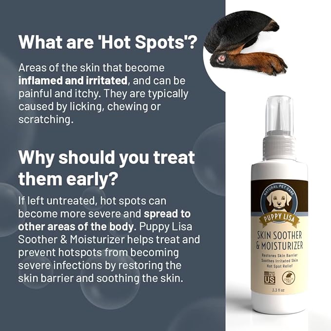 Dog Soother and Moisturizer Hotspot Cream - with Coconut Oil and Arnica for Irritated, Itchy, Dry Skin - Made in The US - Hot Spot Treatment for Dogs, Dog Cream for Irritated Skin