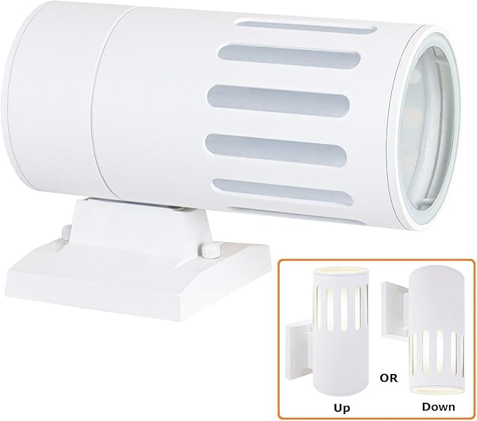 Outdoor Wall Lantern, Exterior Lighting Fixture - ETL Listed, Aluminum Waterproof Wall Mount Cylinder Design - Up/Down Light Fixture for Porch, Backyard or Patio