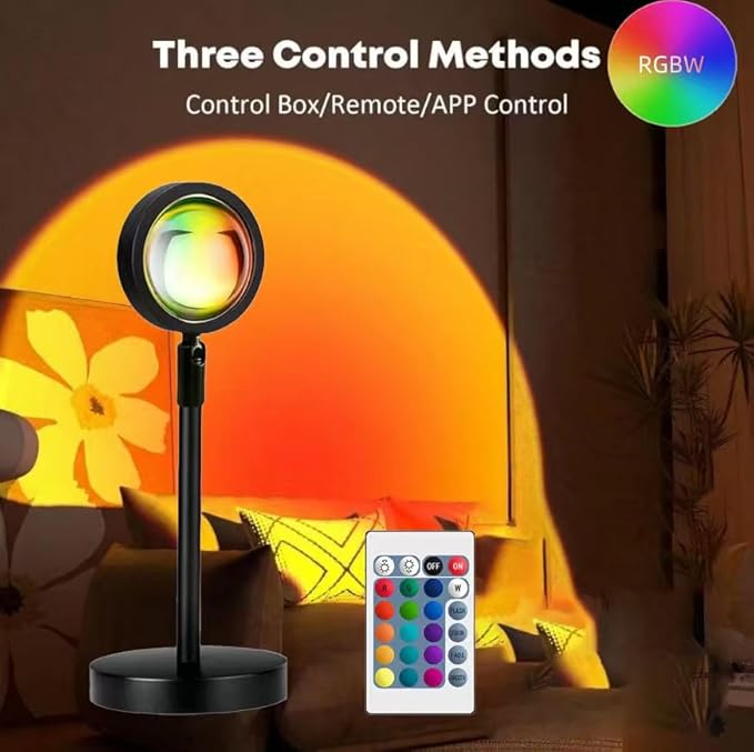 Sunset Lamp Projector Led Lights for Bedroom Night Light RGB Lights Sun Sunlight Sunrise Lamp 10w 360° Rotation Mood Lighting Home/Room Decor Christmas Gifts for Women,Desktop Remote
