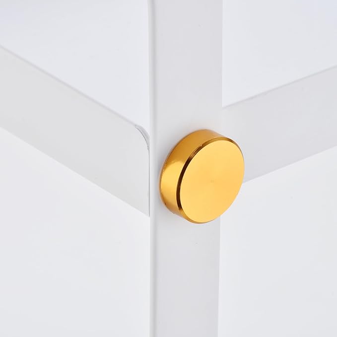 FFK 2 Tier Bathroom Countertop Organizer,Cosmetic Organizer,Storage Shelf for Bathroom,Ideal for Cabinet, Countertop, Pantry, and Desktop, for Bathroom, Kitchen, Office(White)