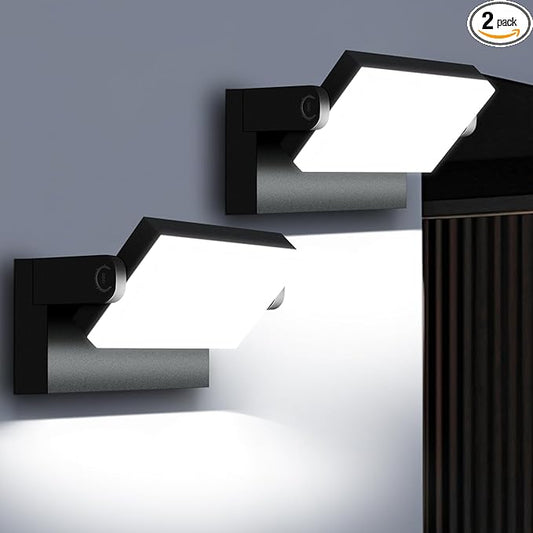 40W Outdoor Wall Light 360 °Rotatable Led Wall Pack Light, 5000K 4000LM Super Bright Wall Mount Lights, Waterproof Self-Developed Security Exterior Flood Lighting for Yard House 2Pack ﻿