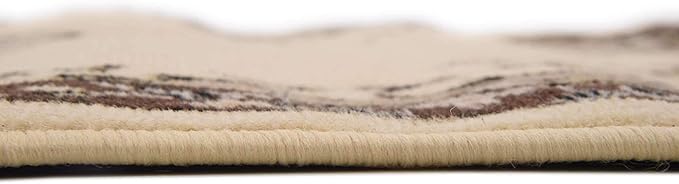 Unique Loom Reza Collection Traditional Persian Style Area Rug, 2 ft 2 in x 8 ft 2 in, Ivory/Brown