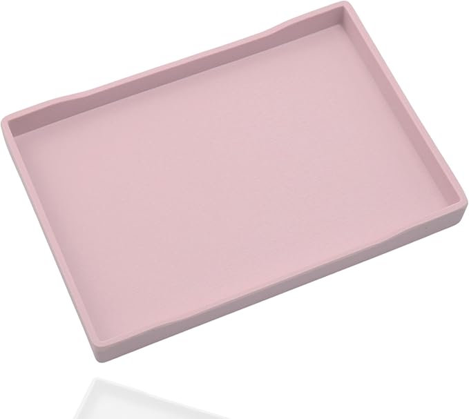 Pink Serving Tray (11.8 x 8.7 inch) for Serving Accessory, Spa, Coffee, Drinks, Wine, Tea, Bar, Party, Seasoning, Perfume and Display Use.