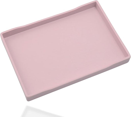 Pink Serving Tray (11.8 x 8.7 inch) for Serving Accessory, Spa, Coffee, Drinks, Wine, Tea, Bar, Party, Seasoning, Perfume and Display Use.