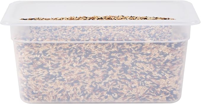 Restaurantware Food Storage Container 1 Pack of 12.7 x 6.8 x 5.9 Inches Plastic Stackable Storage Box White Reusable Label Container Dishwasher Safe For Restaurants And Kitchens