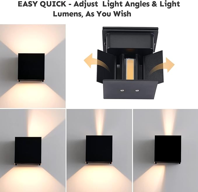 Modern Wall Lights 4 PCS LED Wall Pack Light Waterproof Outdoor Sconces for Porch Patio