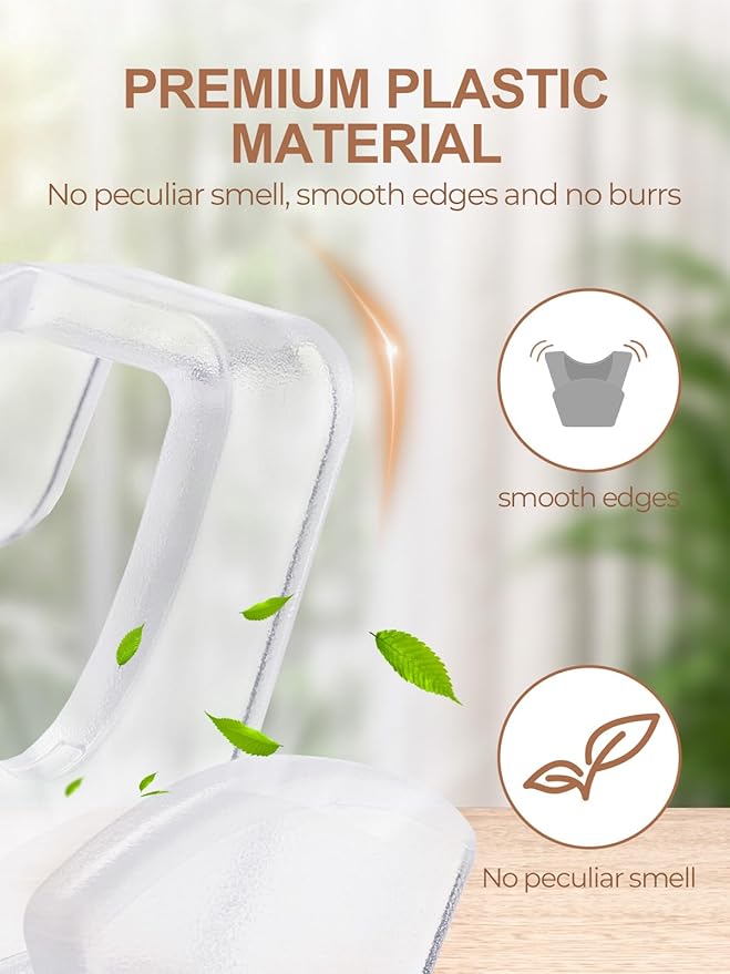 HOUSE DAY Space Saving Hangers 100 Pack, Clear Clothes Hanger Connector Hooks, Heavy Duty Hangers Space Saver, Premium College Dorm Room Essentials, Closet Organizers and Storage