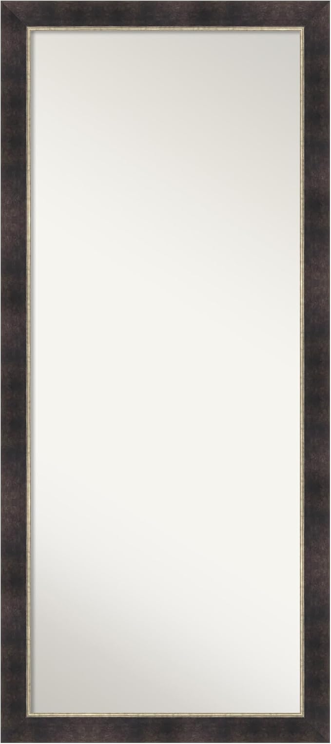 Amanti Art Bronze Full Length Mirror, 65x29 Odin Antique Bronze Tall Free Standing Body Wall Mirror Full Length for Dressing, Modern Contemporary Wood Frame, Lean on Floor or Hang, Wall Decor