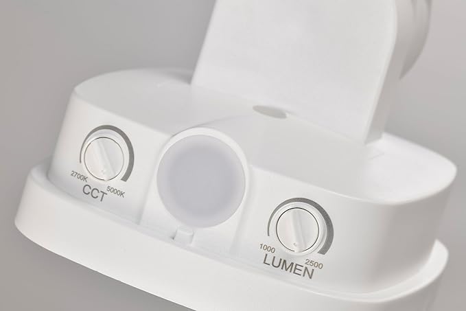 26W Flood Lights Outdoor, Integrated LED Security Light Fixture with 1 Adjustable Head, Adjustable Brightness and Color, Dusk to Dawn Exterior LED Outdoor Light for Garage Yard Porch 2-Pack (White)