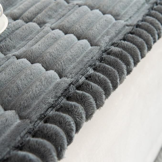 Non Slip Fuzzy Pet Couch Covers for Sofa, Washable Couch Cushion Covers for Dogs Bed Mat (Dark Grey 70 x120)