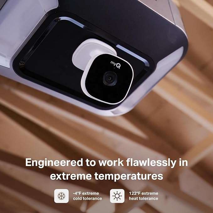 myQ Smart Garage Security Camera – 1080p HD Video, Night Vision, Motion Detection, Magnetic, Wi-Fi, Two-Way Audio, Smartphone Control