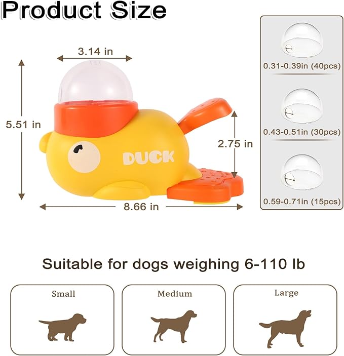 Interactive Dog Treat Dispenser, Puzzle Feeder Dog, Duck Pet Feeder for Healthy Eating, Interactive Treat Dispenser Toy for Dogs and Cats (1 PCS)