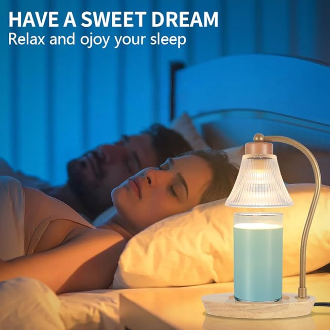 mocosa Candle Warmer Lamp with Timer Dimmer,Electric Wax Warmer for Jar Candles Mom Christmas Birthday Gifts House Warming New Home Bedroom Decor with 2 Bulbs