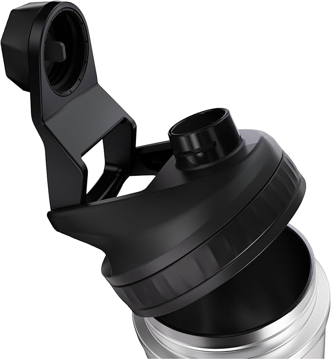 VOLTRX ChillMix Shaker Bottle Insulated Stainless Steel - USB C Rechargeable Electric Protein Shake Mixer, Shaker Cups for Protein Shakes and Meal Replacement, Chrome Steel, 16 oz