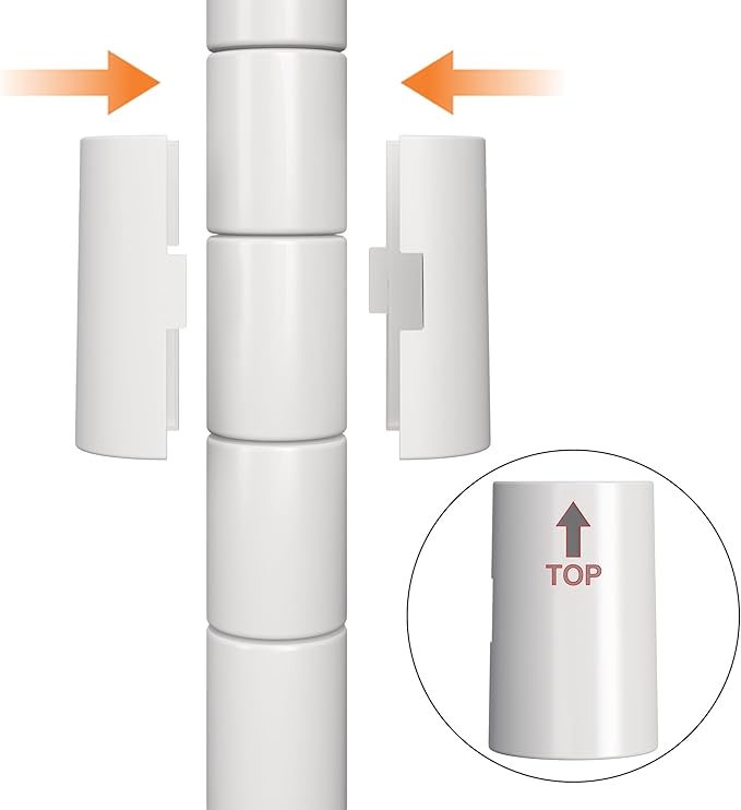 HOMEFORT 4-Shelving Unit, Adjustable Wire Shelving, Metal Wire Shelf Rack Organizer for Kitchen, Pantry, Closet, Bathroom, Laundry, White,21" W x 11" D x 41" H